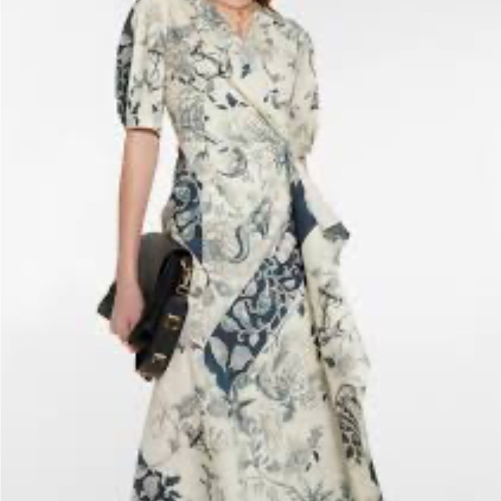 Etro-- Paisley cotton-blend wrap midi dress